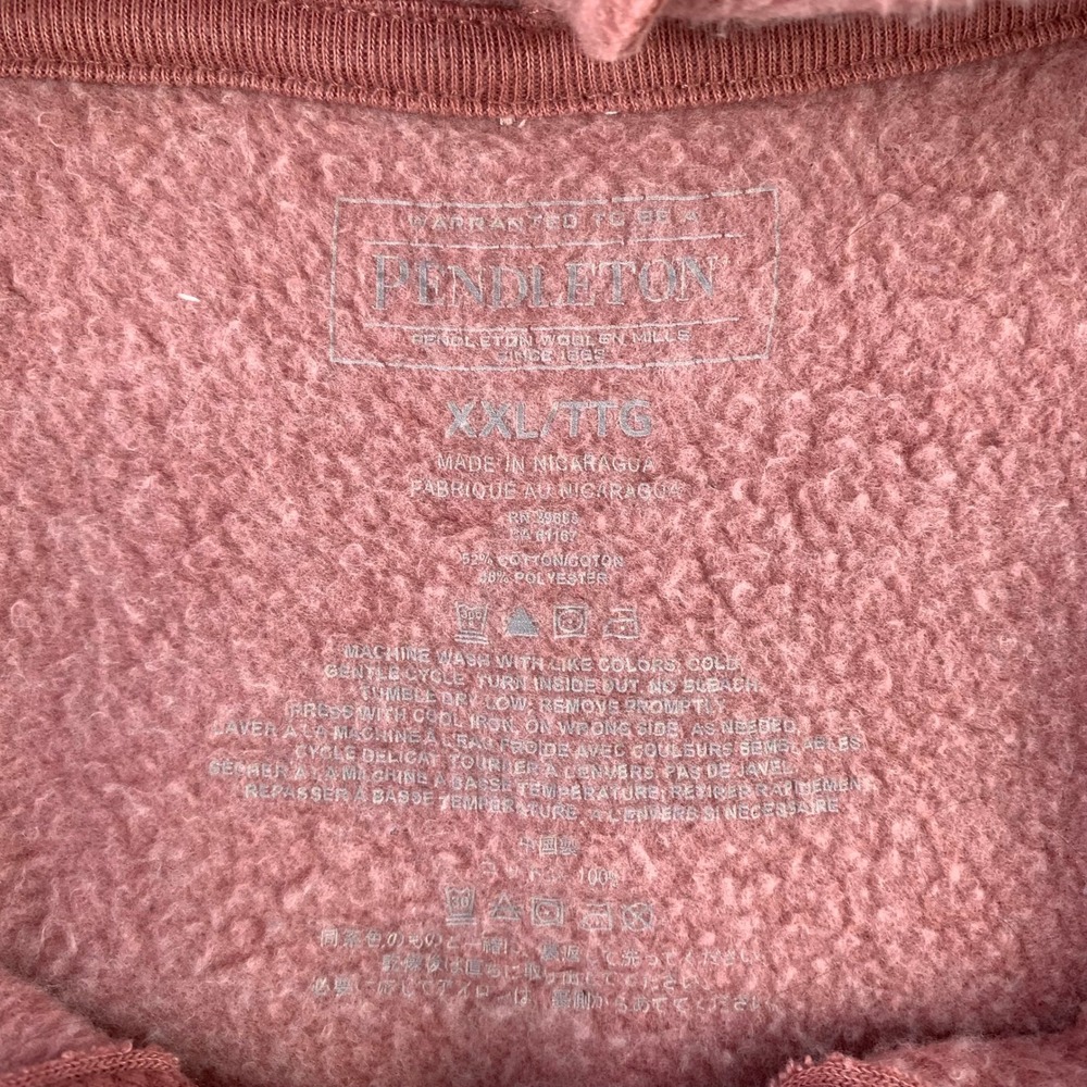 Pendleton Hoodie Women XXL Pink Full-Zip Southwestern Graphic Harding Fleece - Picture 4 of 8